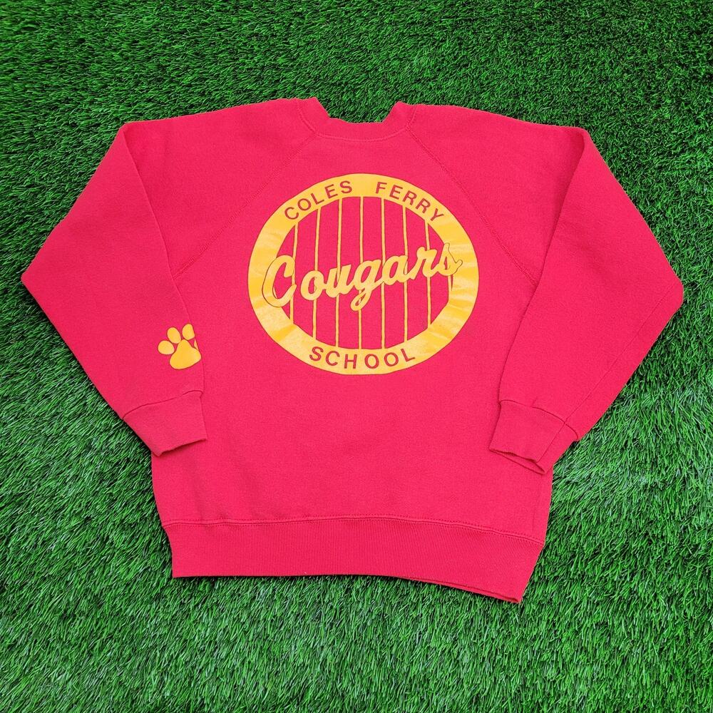 Vintage Cougars Sweatshirt Womens Small 18x21 Coles-Ferry